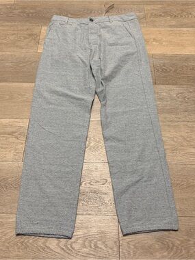 JAMES PERSE Standard Cotton Flannel Belted Pants Drawstring Heather 34 NWT 245$